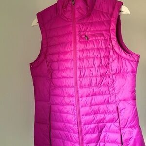 Columbia Puffer Vest Womens small hot Pink Nylon Full Zip Collar Hike